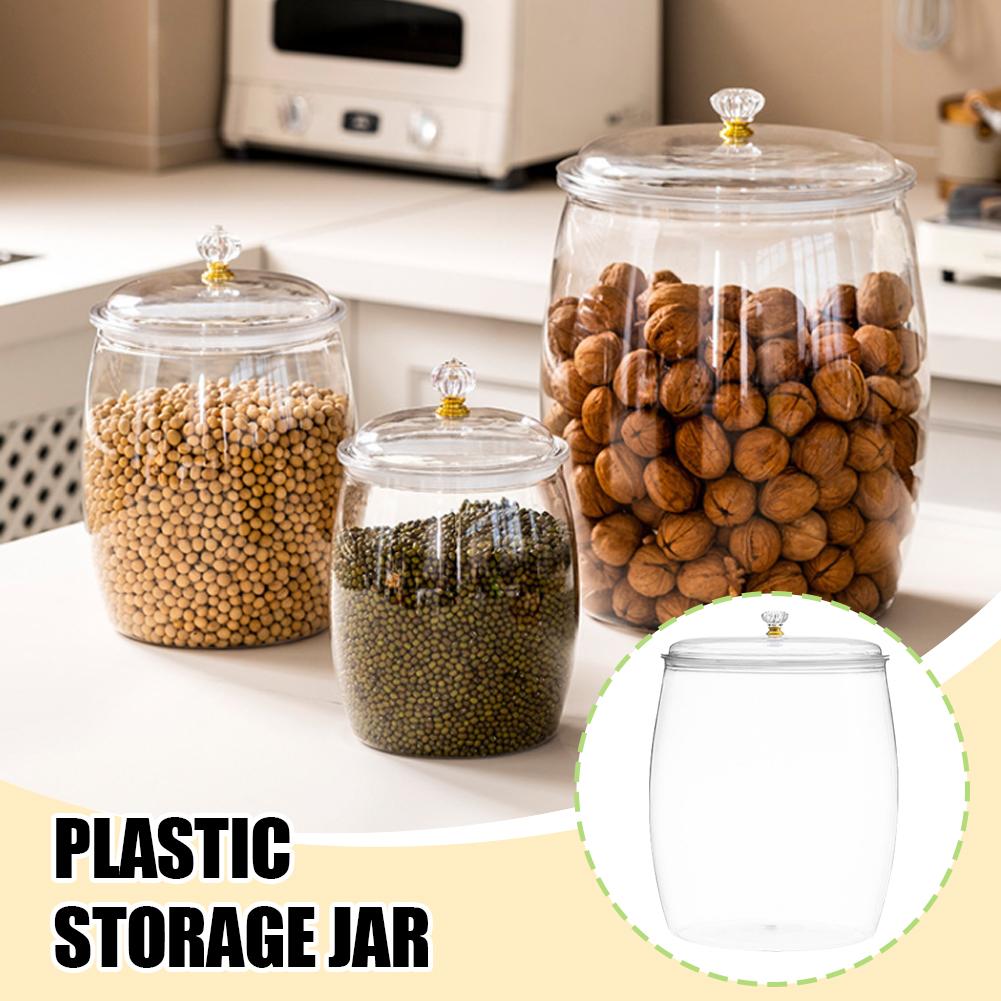 Food Snacks Candy - Grande Pote Plástico Transparente Selado com