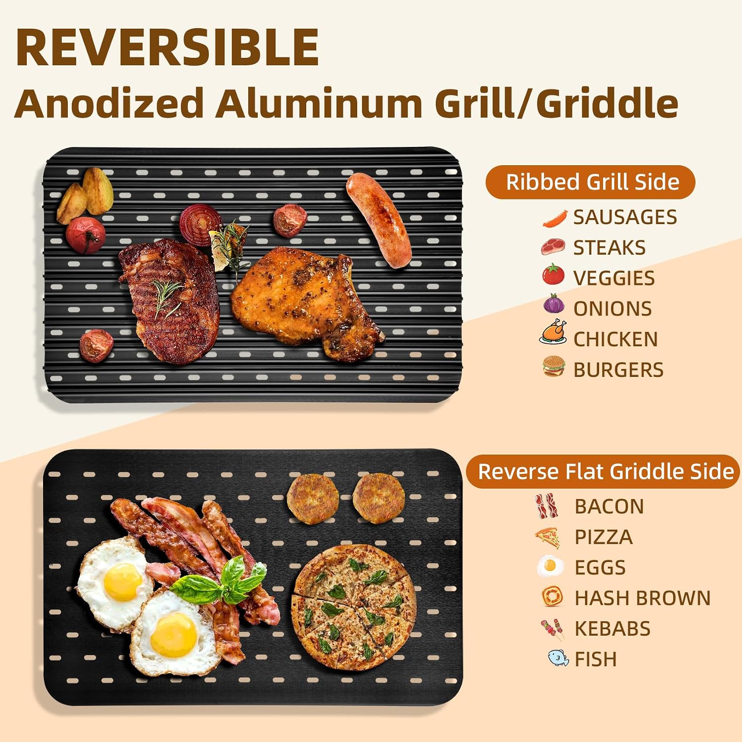 Grelha de Alumínio Reversível  - Foods X avaliação e preço