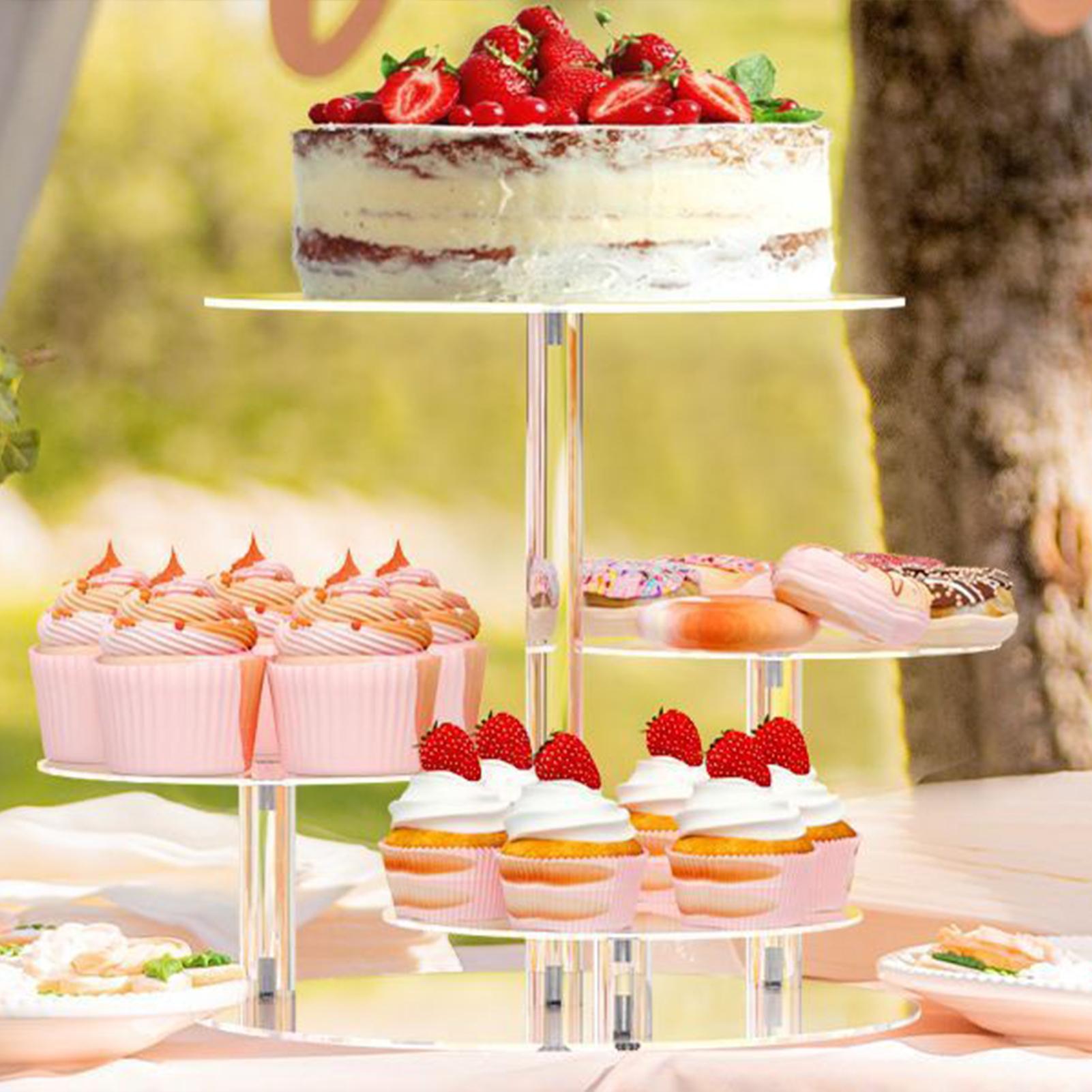 Suporte de cupcake acrílico, e - Food Snacks Candy avaliação e preço